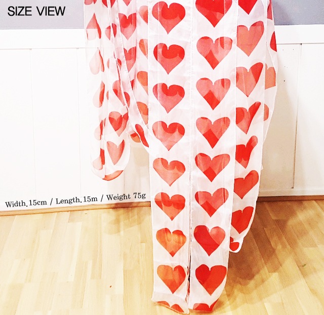 �ϡ��ȥ��륯���ȥ꡼�ޡ�(15�����15��) / Heart Silk Streamer 15cm * 15m Heart silk streamer ��