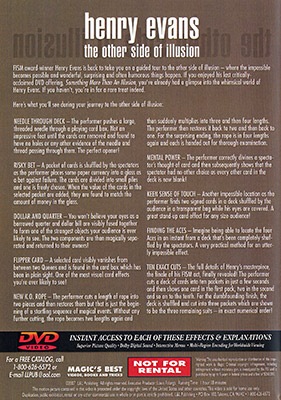 �����̲��ʡۥ����������ɥ���塼�����DVD���å�/The Other Side Of Illusion Volume 1��2 by Henry Evans