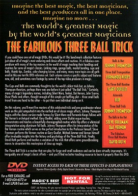 スリーボール トリック ワールドグレイテストマジック Fabulous Three Ball Trick World S Greatest Magic シリーズ 日本語dvd ワールドグレイテストマジック