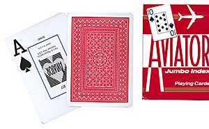 ���ò��ۥ��ӥ��������ǥå����ġ˥����ܥ���ǥå��� / Cards Aviator Jumbo Index Poker Size (Blue)