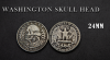 WASHINGTON SKULL HEAD COIN/�亮��ȥ󡦥����륳����