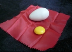 Silk to egg (with yolk)