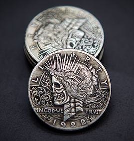 PEACE SKULL HEAD COIN/�ԡ����������륳����