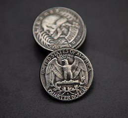 WASHINGTON SKULL HEAD COIN/�亮��ȥ󡦥����륳����