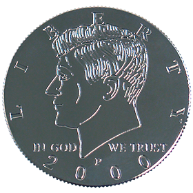 Kennedy Palming Coin (Half Dollar Sized)