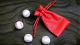 Set of 4 Leather Balls for Cups and Balls