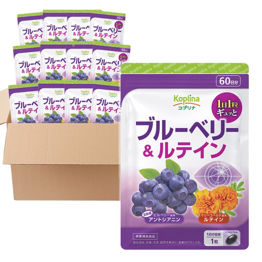 ＼今月の目玉商品％OFF　2026.2.15まで／ブルーベリー＆ルテイン　ケース売り（12個入り）　【宅配便・送料無料】