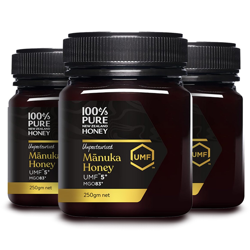 セット] 100%PURE NEWZEALAND HONEY MANUKA UMF5+ (MGO83mg/kg)マヌカ