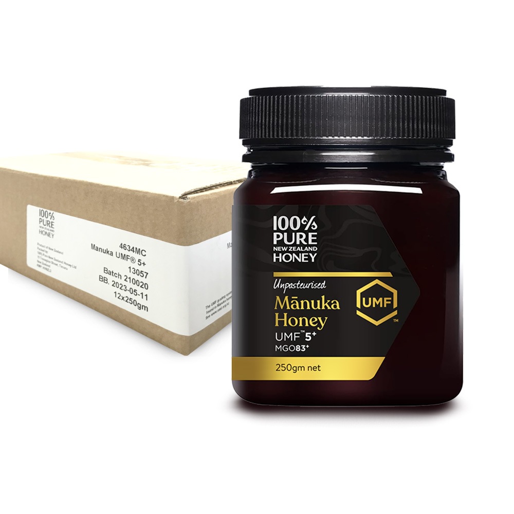 100%ピュアニュージーランドマヌカハニー UMF5+ MGO83+ 250g セット] 100%PURE NEWZEALAND HONEY MANUKA UMF5+ (MGO83mg/kg)マヌカ