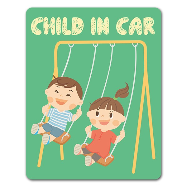 �ˤλҤȽ��λ� �֥�����طʡ�CHILD IN CAR�ۼ֥ޥ��ͥåȥ��ƥå����ڤ椦�ѥ��å����������ǽ��