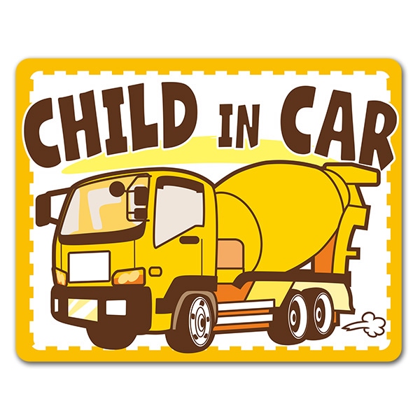 ミキサー車 働く車 Child In Car 車マグネットステッカー ゆうパケット対応商品 車ステッカー Child In Car 風景 その他デザイン マグネットパーク ミキサー車 働く車 Child In Car 車マグネットステッカー ゆうパケット対応商品 車ステッカー Child In Car 風景 その他デザイン マグネットパーク