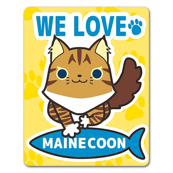 �ᥤ�󥯡����WE LOVE MAINE COON�ۼ֥ޥ��ͥåȥ��ƥå����ڤ椦�ѥ��å����������ǽ��