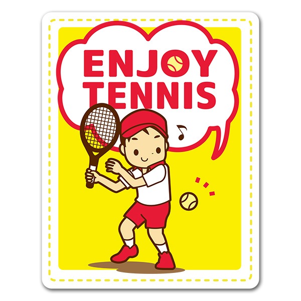 �ƥ˥� �ե����ϥ�� ������ENJOY TENNIS�ۼ֥ޥ��ͥåȥ��ƥå����ڤ椦�ѥ��å����������ǽ��