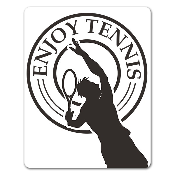 テニス サーブ シルエット男性 Enjoy Tennis 車マグネットステッカー ゆうパケット対応商品 車ステッカー スポーツ スポーツ マグネットパーク