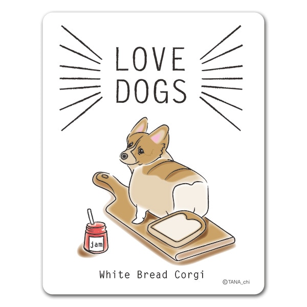 LOVEDOGS��White Bread Corgi�ۼ֥ޥ��ͥåȥ��ƥå����ڤ椦�ѥ��å����������ǽ��