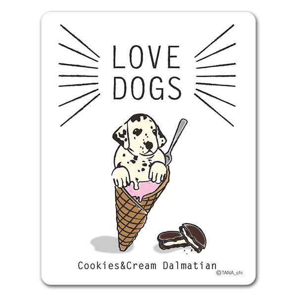 LOVEDOGS��Cookies&Cream Dalmatian�ۼ֥ޥ��ͥåȥ��ƥå����ڤ椦�ѥ��å����������ǽ��