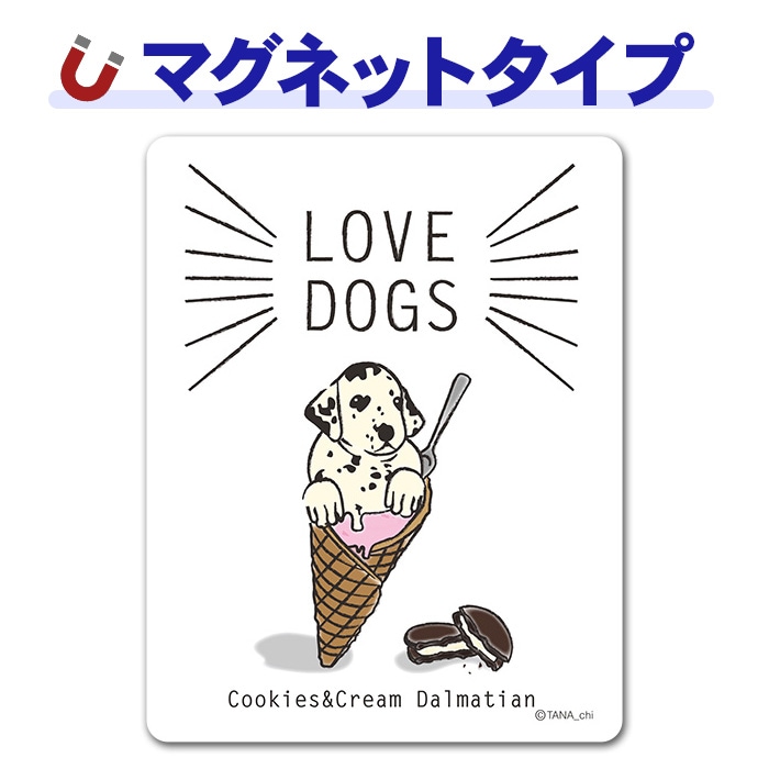 LOVEDOGS��Cookies&Cream Dalmatian�ۼ֥ޥ��ͥåȥ��ƥå����ڤ椦�ѥ��å����������ǽ��