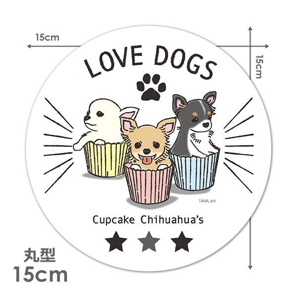 LOVEDOGS��Cupcake chihuahua's�۴ݷ�15cm�֥ޥ��ͥåȥ��ƥå����ڤ椦�ѥ��å����������ǽ��