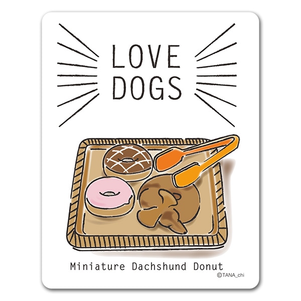 LOVEDOGS��Miniature Dachshund Donut�ۼ֥ޥ��ͥåȥ��ƥå����ڤ椦�ѥ��å����������ǽ��