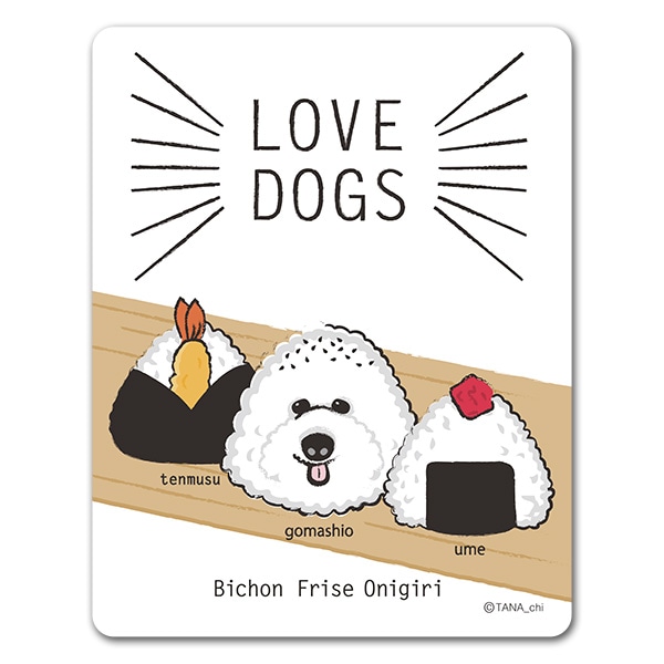 LOVEDOGS��Bichon Frise Onigiri�ۼ֥ޥ��ͥåȥ��ƥå����ڤ椦�ѥ��å����������ǽ��