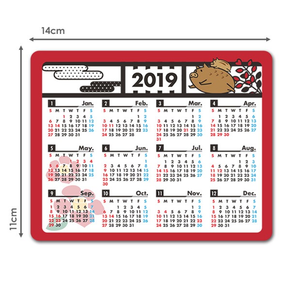 19年マグネットカレンダー 干支亥年デザイン イノシシ ゆうパケット対応商品 マグネット雑貨 カレンダー 19年カレンダー マグネットパーク