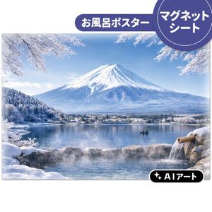 大きいワイドお風呂ポスター【秋の富士山】マグネットシート製【宅配便
