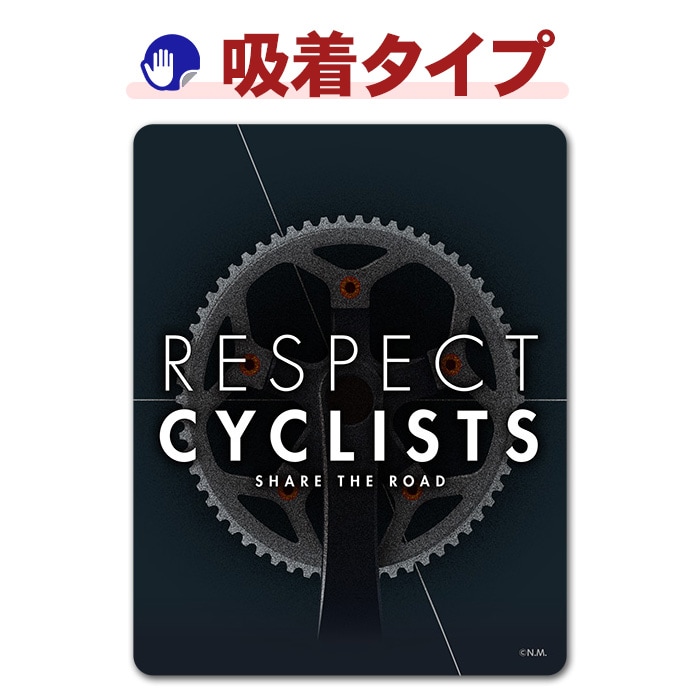��ž�֡�RESPECT CYCLISTS��SHARE THE ROAD �֥��ƥå������奿���סڤ椦�ѥ��å����������ǽ��