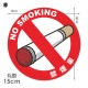�ر�֡�NO SMOKING�۴ݷ�15cm�֥ޥ��ͥåȥ��ƥå����ڤ椦�ѥ��å����������ǽ��