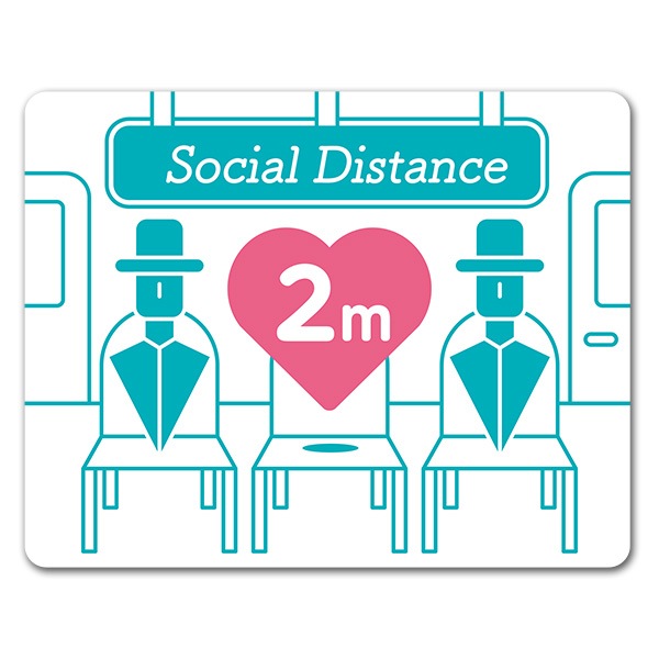 ������ޥ��ͥåȥ��ƥå��� ���������ǥ������󥹡�social distance��2m ���⡡���إɥ����Τ餻�ޥ��ͥåȡڤ椦�ѥ��å����������ǽ��