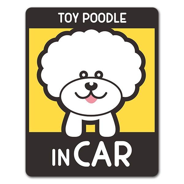 �ȥ��ס��ɥ� ���ե����å� ���٤��ӿ���3���TOY POODLE IN CAR�ۼ֥ޥ��ͥåȥ��ƥå����ڤ椦�ѥ��å����������ǽ��