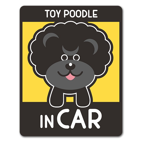 �ȥ��ס��ɥ� ���ե����å� ���٤��ӿ���3���TOY POODLE IN CAR�ۼ֥ޥ��ͥåȥ��ƥå����ڤ椦�ѥ��å����������ǽ��
