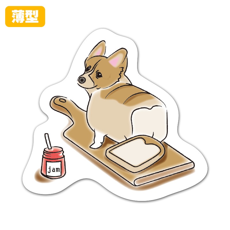 �����������åȥޥ��ͥåȥ��ƥå�����White Bread Corgi�ۼ����ѡڤ椦�ѥ��å����������ǽ��