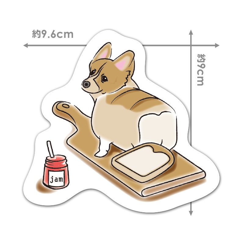 �����������åȥޥ��ͥåȥ��ƥå�����White Bread Corgi�ۼ����ѡڤ椦�ѥ��å����������ǽ��