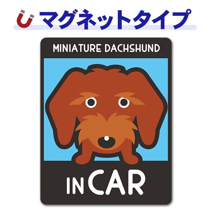 �ߥ˥��奢���å����ե�� �磻�䡼 ���٤��ӿ���3���MINIATURE DACHSHUND IN CAR�ۼ֥ޥ��ͥåȥ��ƥå����ڤ椦�ѥ��å����������ǽ��