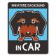 �ߥ˥��奢���å����ե�� �磻�䡼 ���󥫥顼 ���٤��ӿ���3���MINIATURE DACHSHUND IN CAR�ۼ֥ޥ��ͥåȥ��ƥå����ڤ椦�ѥ��å����������ǽ��