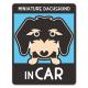 �ߥ˥��奢���å����ե�� �磻�䡼 ���󥫥顼 ���٤��ӿ���3���MINIATURE DACHSHUND IN CAR�ۼ֥ޥ��ͥåȥ��ƥå����ڤ椦�ѥ��å����������ǽ��