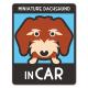 �ߥ˥��奢���å����ե�� �磻�䡼 ���󥫥顼 ���٤��ӿ���3���MINIATURE DACHSHUND IN CAR�ۼ֥ޥ��ͥåȥ��ƥå����ڤ椦�ѥ��å����������ǽ��