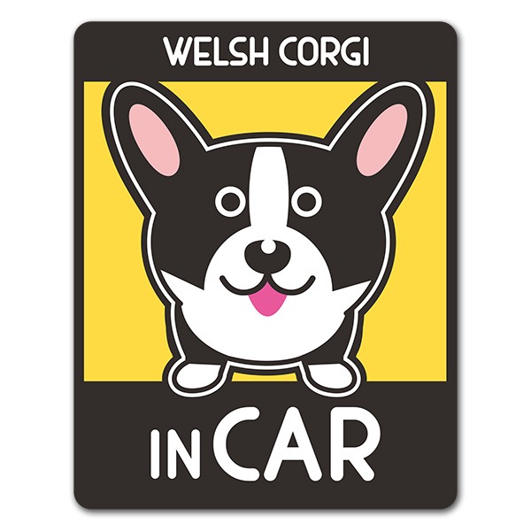 �����륷�女������ ���٤��ӿ���2���WELSH CORGI IN CAR�ۼ֥ޥ��ͥåȥ��ƥå����ڤ椦�ѥ��å����������ǽ��