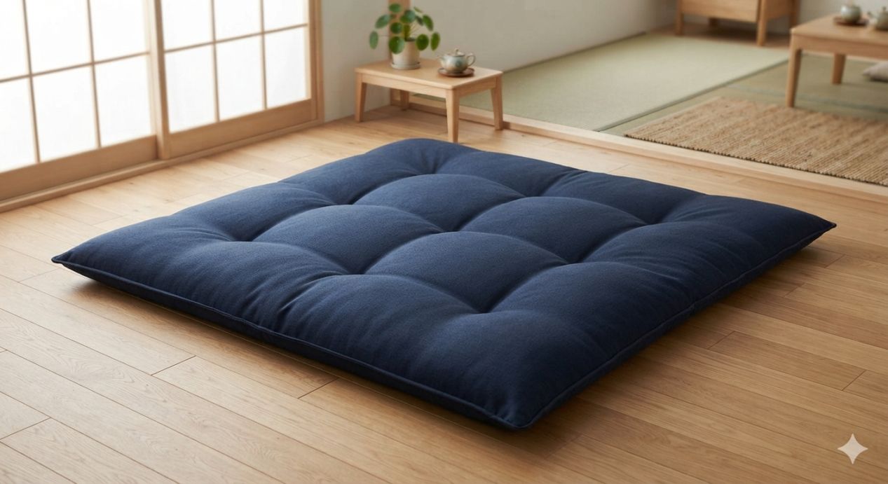 ファミリーサイズ綿わた100%敷き布団 200×200cm メキシコ綿&インド綿 中綿12kg
