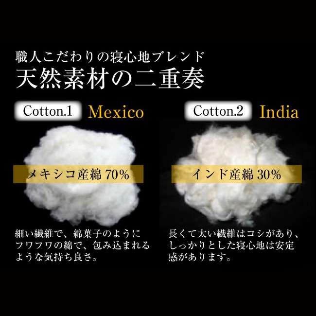 手作り綿敷きふとん 綿わた100% セミダブル120×200~230cm メキシコ綿70% インド綿30% 【柄おかませ】敷布団 綿100% 和布団 敷ふとん コットン 昔ながら めん布団 綿敷布団 日本製 わた もめん