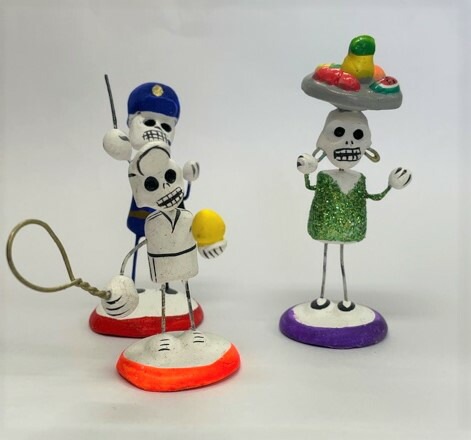 メキシコ雑貨】カラベラ（骸骨）人形 ＊宅配便 | ファッション