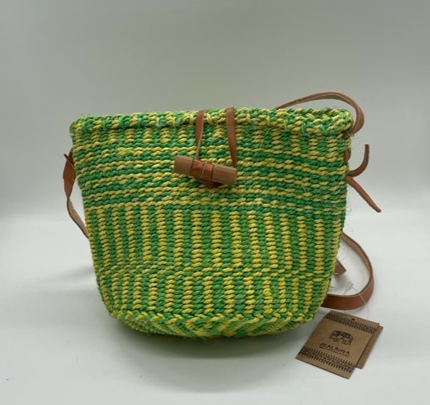 BALENCIAGA かごバッグ ナチュラル/グリーン ❤️緑色の天然素材 かごバッグ❤️ BALENCIAGA かごバッグ ナチュラル