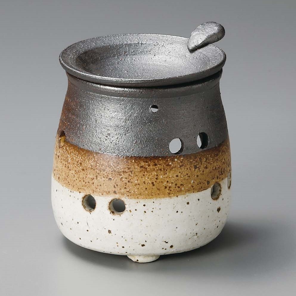 常滑焼【茶香炉】山田白細掛分茶香炉 | 美容・コスメ,アロマ