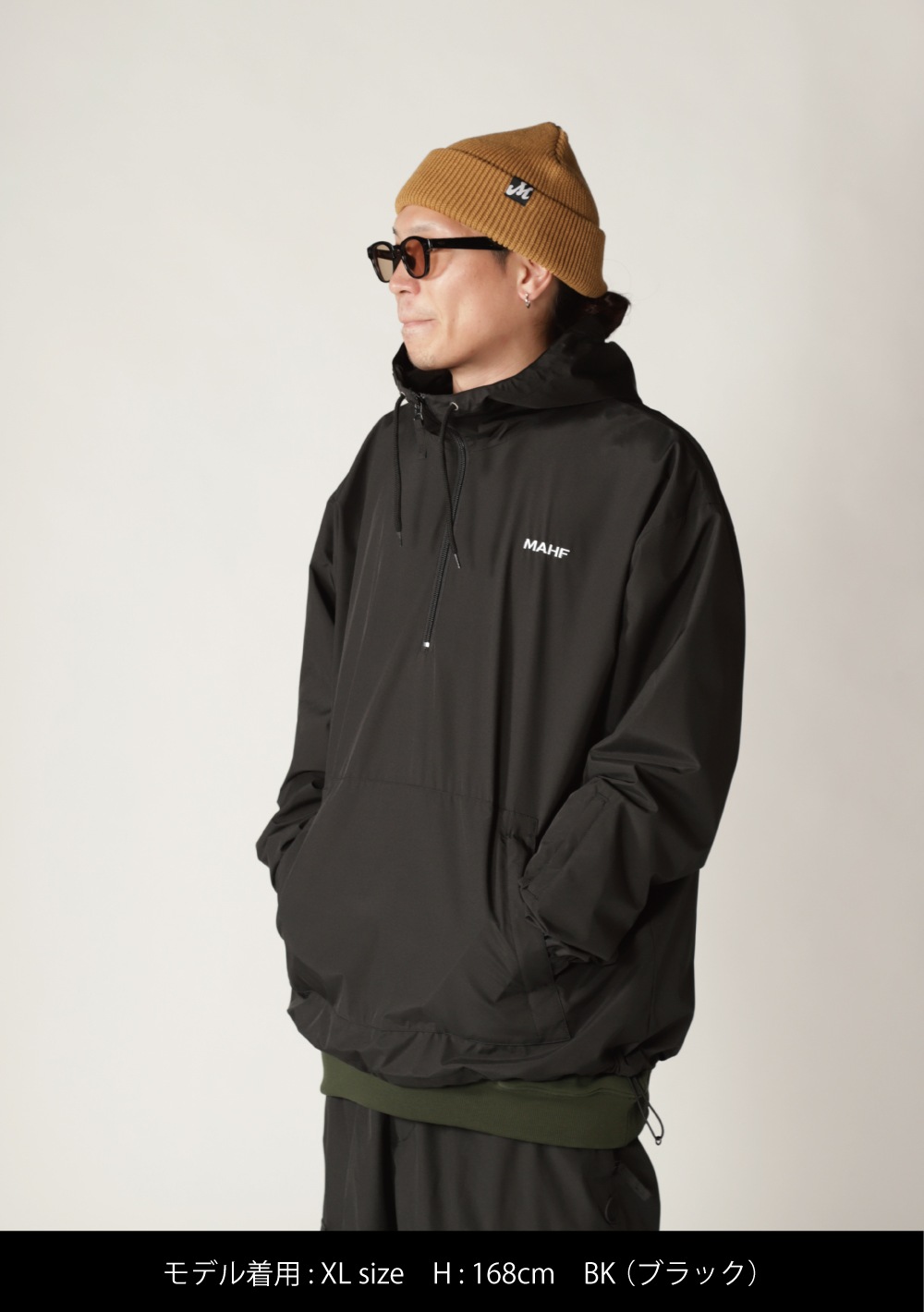 MAHF ハーフジッププルオーバージャケット ブラックL ハーフジッププルオーバージャケット | OUTLET | MAHF SUPPLY Official
