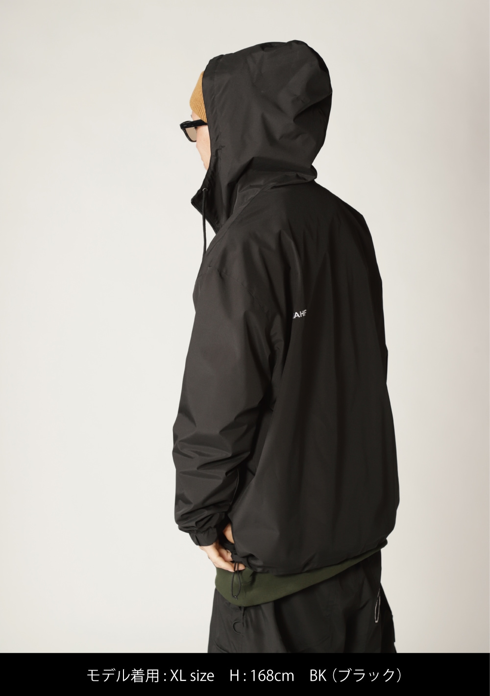 MAHF ハーフジッププルオーバージャケット ブラックL ハーフジッププルオーバージャケット | OUTLET | MAHF SUPPLY Official