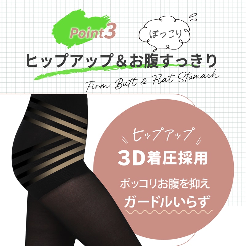 リニューアル 魔法のストッキングさらさらUV PRO ストッキング 着圧 着