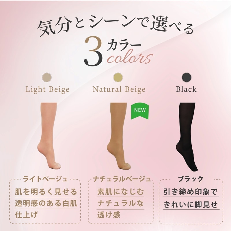 リニューアル 魔法のストッキングさらさらUV PRO ストッキング 着圧 着