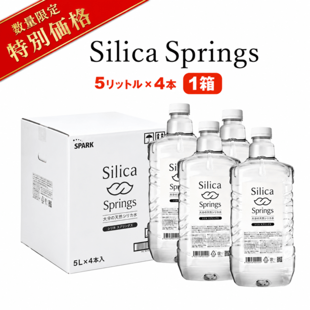 【当ショップのみの特別特価販売！数量限定】Silica Springs 5L×4本入り 賞味期限：2026/10/6