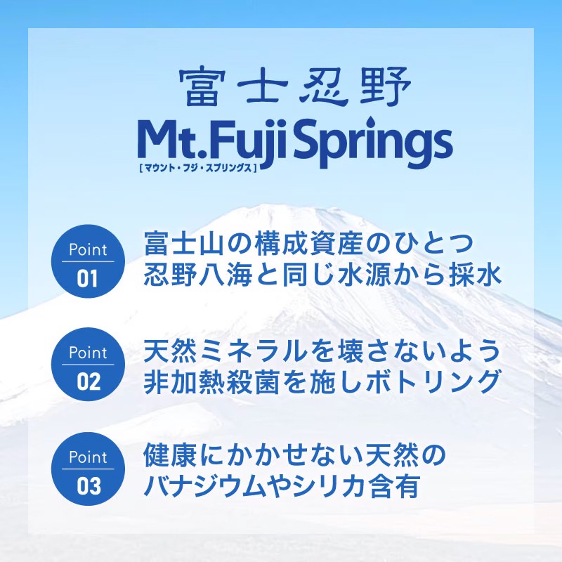 【一括購入】富士忍野 Mt.Fuji Springs 8L×3本入り/12セット(36本)