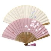 ☆【女性用扇子】藤霞／ふじがすみ（扇子袋付き・桐箱入り）全2